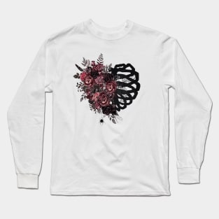 Gothic Art | Dark Floral Art | Moody Aesthetics Long Sleeve T-Shirt